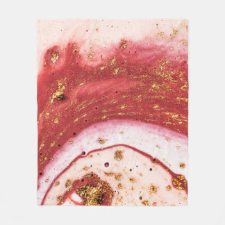Magische Kunstwerke. Fantastische Korallenfarben.  Fleecedecke