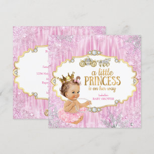 Magische Kutsche Prinzessin Baby Shower Pink Einladung