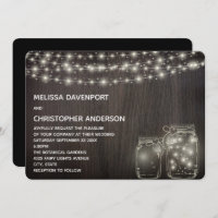 Magische Lampen & Mason Jars Wedite Einladung