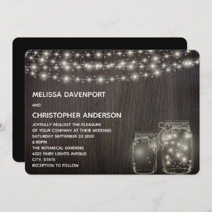 Magische Lampen & Mason Jars Wedite Einladung