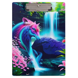 Magische Landschaft Wasserfall und Blume Zwei Klemmbrett