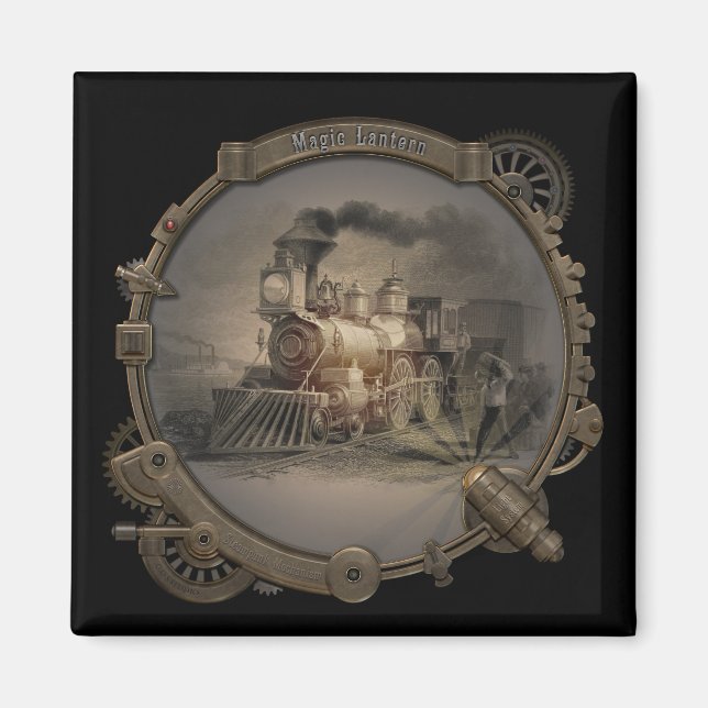 Magische Laterne - Steamphanorahmen. Magnet (Vorne)
