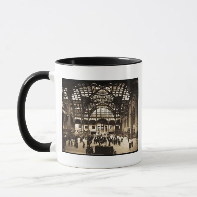 Magische Laternen-DiaSepia 1910 Penn Stations-NYC Tasse (Links)