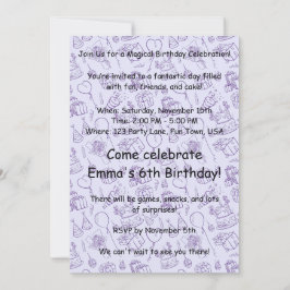 Magische Lavendel zum Geburtstag Einladung für Kin