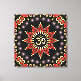 Magische leichte Om Star New Age Wrapped Canvas Leinwanddruck