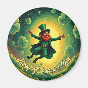 Magische Leprechaun St. Patrick's Day Kunst Magnet
