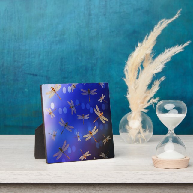 Magische Libellen auf blau, Fotoplatte (InSitu)