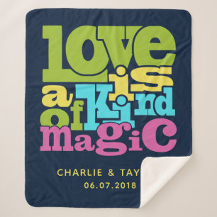 Magische Liebe individuelle Name & Datteldecken Sherpadecke