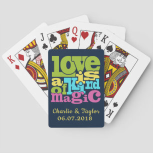 Magische Liebe-individuelle Name und Datumskarten Spielkarten