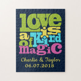 Magische Liebe individuellen Namen & Dattelpuzzle Puzzle