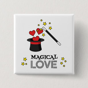 Magische Liebe - Schwarz Button