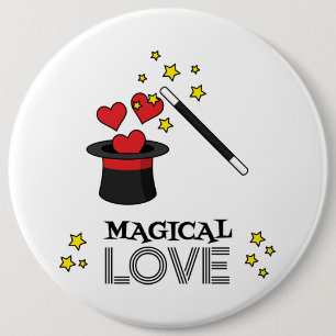 Magische Liebe - Schwarz Button