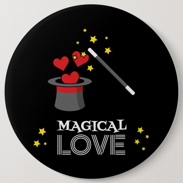 Magische Liebe - Weiß Button (Vorderseite)
