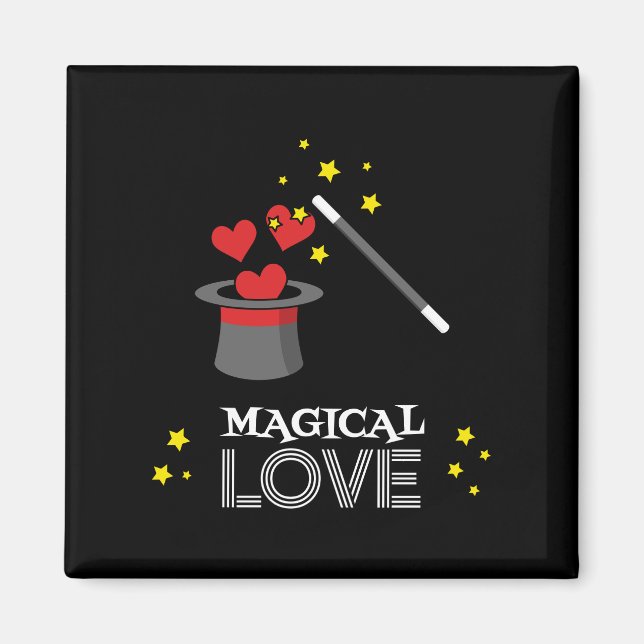 Magische Liebe - Weiß Magnet (Vorne)