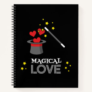 Magische Liebe - Weiß Notizbuch