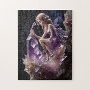Magische, Lila Amethyst-Kristalle Puzzle
