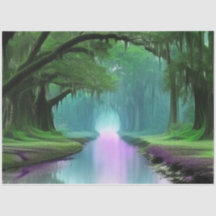 Magische Lila Bayou Louisiana Decoupage