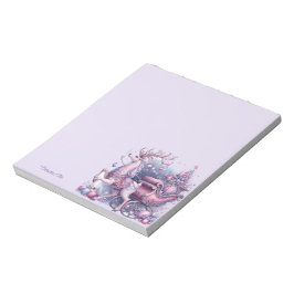 Magische Lila Rentiere Notizblock