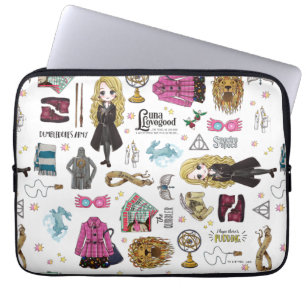 Magische Luna Lovegood-Aquarellmalerei Laptopschutzhülle