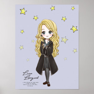 Magische Luna Lovegood Wasserfarbe Poster