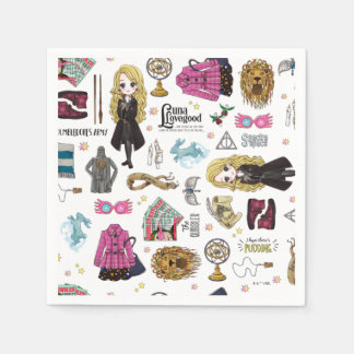 Magische Luna Lovegood Wasserfarbe Serviette