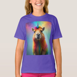 "Magische Majestät: Der Regenbogen Einhorn Capybar T-Shirt