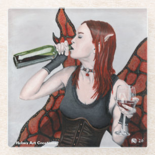 Magische Märchen Trinken Wine Fantasy Glass Unters Glasuntersetzer