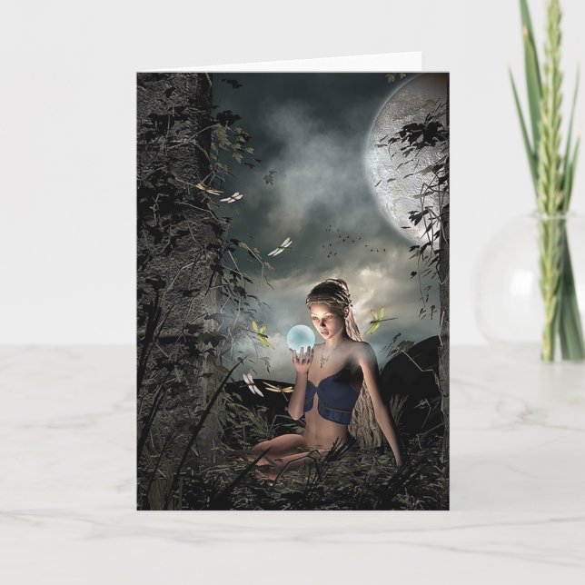 Magische Märchen Vollmond Freundschaftsblankkarte Karte (Vorderseite)