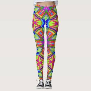 Magische Markierungs-NeonKaleidoskop Leggings