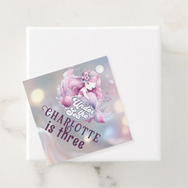 Magische Meerjungfrau-Geburtstagsparty für Kinder Geschenkanhänger (Beispiel)
