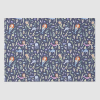 Magische Meerjungfrauen Wasserfarbenpapier Seidenpapier