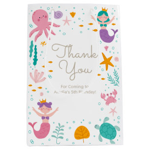 Magische Mermaid Geburtstagsparty Geschenk und Gef Mittlere Geschenktüte