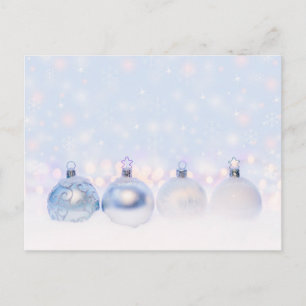Magische metallische Weihnachtskugeln Fotografie Postkarte