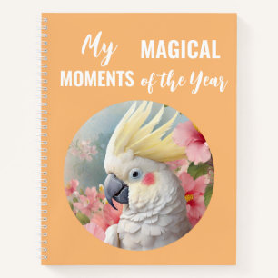 Magische Momente Kakadu Vogel Personalisierter Nam Notizbuch