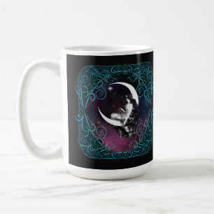 Magische Mondfrau im Vintage-Stil Kaffeetasse