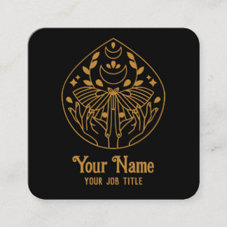 Magische Moon Moth Business Card Quadratische Visitenkarte