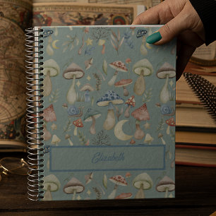 Magische Mushroom Mystical Hygge Personalisiert Notizbuch