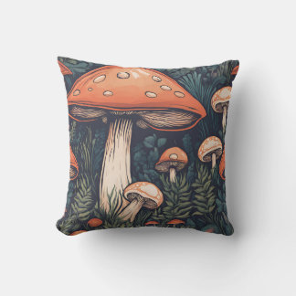 Magische Mushroom-Wiese D16 Kissen