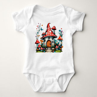 Magische Mushroom Zuhause Baby Strampler