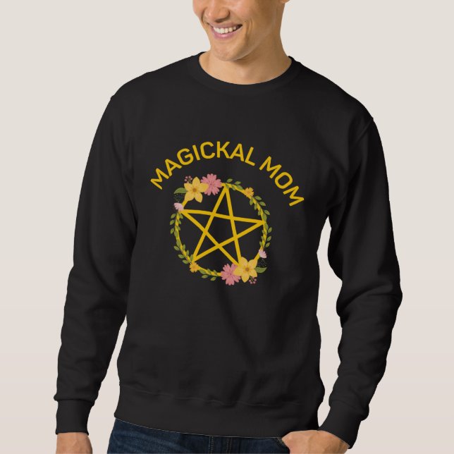 Magische Mutter Mittsommer Pentakel Wicca Heidin W Sweatshirt (Vorderseite)