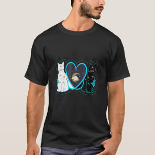 Magische Mystical Cat Couple Yin Yang 5 Ying D Cor T-Shirt