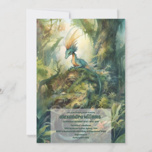 Magische Mystical Dragon Babydusche Einladung