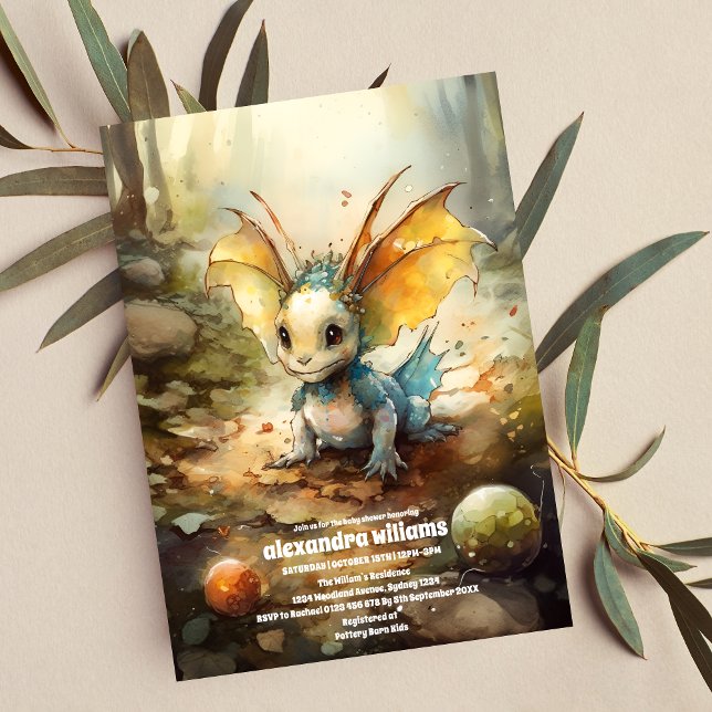 Magische Mystical Dragon Babydusche Einladung (Von Creator hochgeladen)