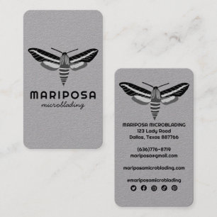 Magische Mystische MOTH Esthetician Beauty Salon Visitenkarte