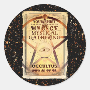 Magische Mystische Versammlung Wahrsager Auge Part Runder Aufkleber
