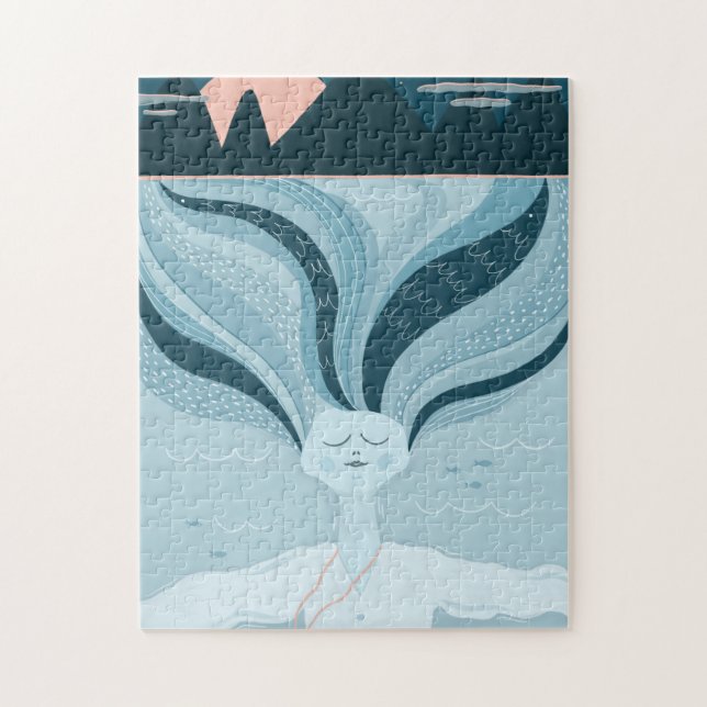 Magische Nachtfrau. Seeschifffahrt Puzzle (Vertikal)