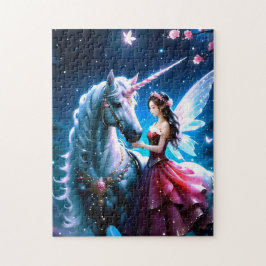 Magische Nachtschwärmerin Rose Königin und Weißes Puzzle