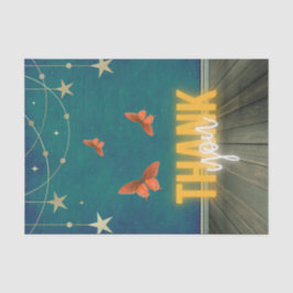 Magische Neonleuchten & Schmetterlinge Vielen Dank Seidenpapier