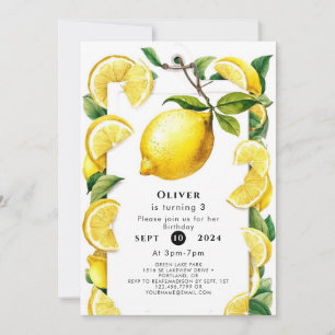 Magische Niedlich Lemon Birthday Einladung