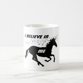 Magische Niedliche Einhorn Ich glaube an mich, Sch Tasse
